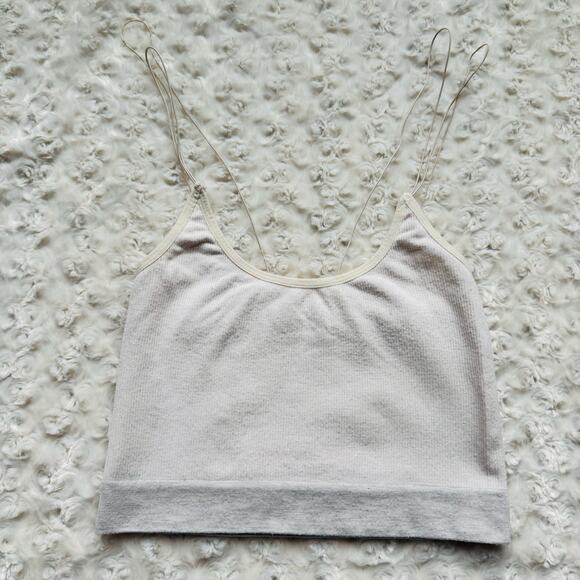 Urban Outfitters Out from Under Seamless Markie Cream Crop Rib Bra Tank Top Sz M - Picture 3 of 9